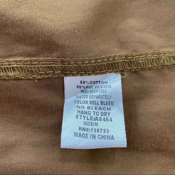 Umgee Golden Tan Cotton Blend Utility Jacket Size Medium - Picture 9 of 9